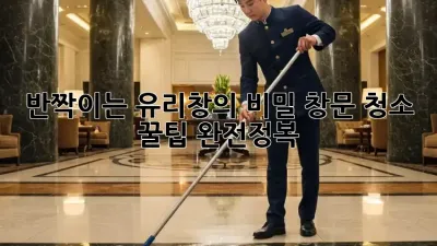 반짝이는 유리창의 비밀: 창문 청소 꿀팁 완전정복! ✨