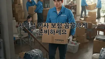 사무실 이사? 보험 꼼꼼하게 준비하세요!